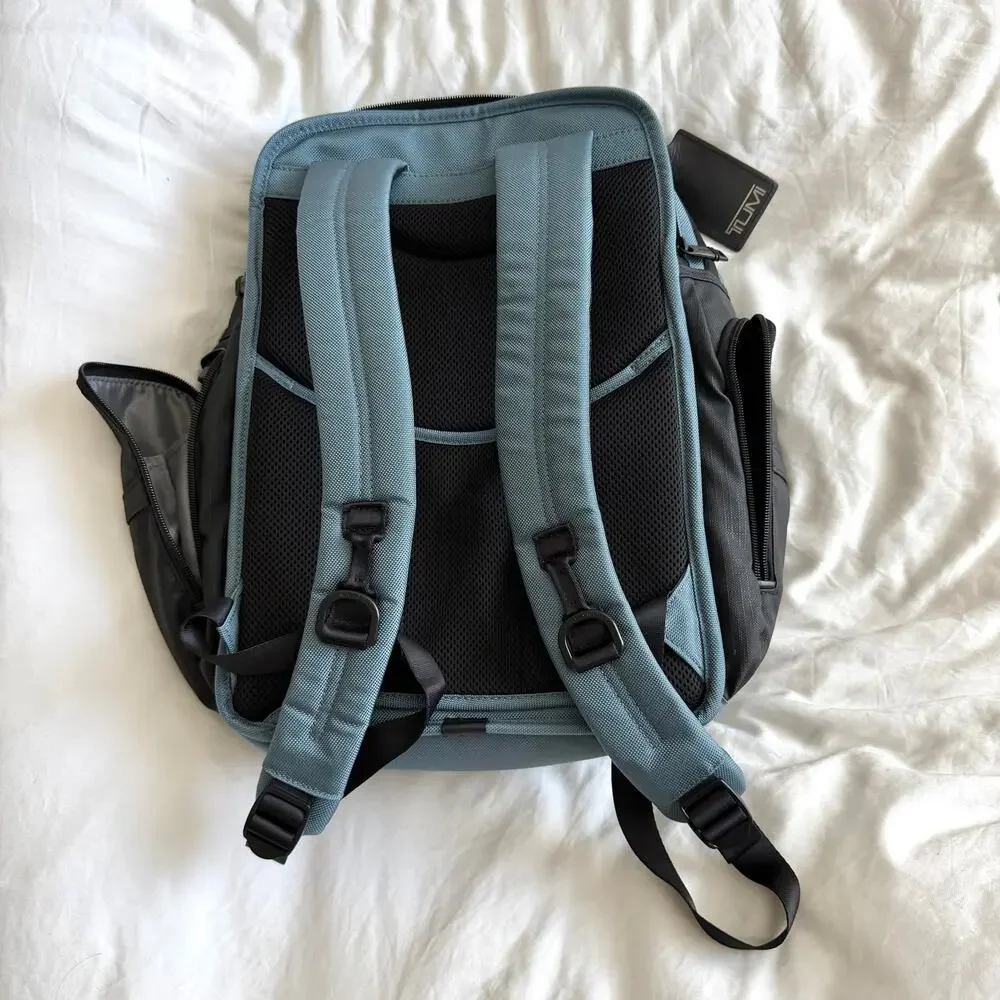 TUMI Brief Pack Backpack Storm Blue Laptop Travel Business Bag